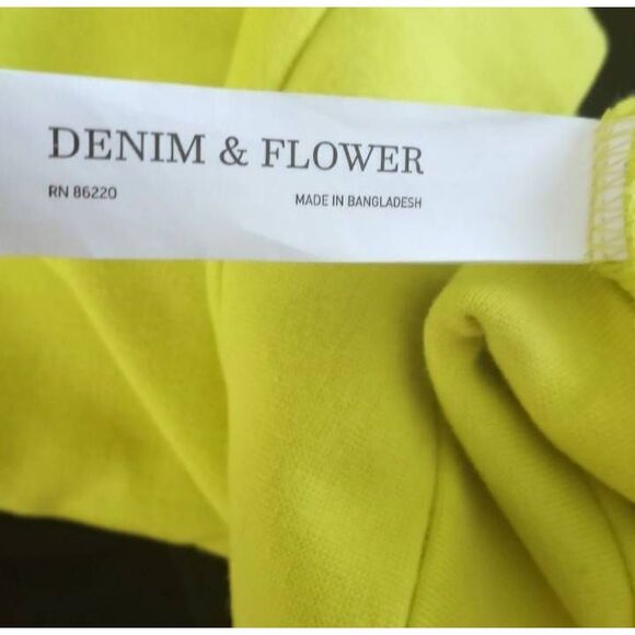 DENIM & FLOWER RICKY SINGH NEON GREEN PULLOVER SZ.S EUC. - Picture 6 of 8